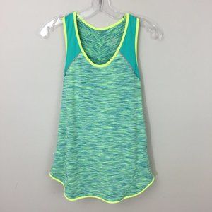 Tangerine Green Reflective Racerback Active Tank